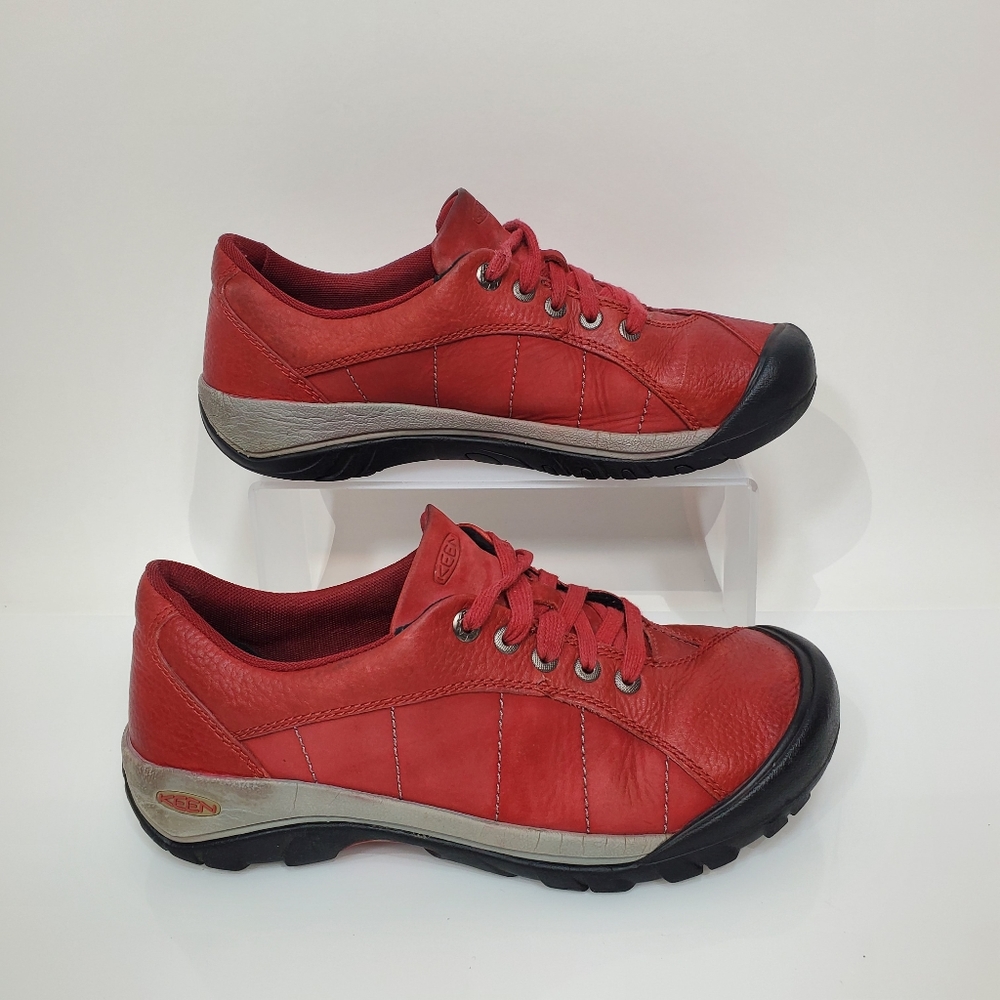 Keen Presidio Red Leather Trail Hiking Shoes